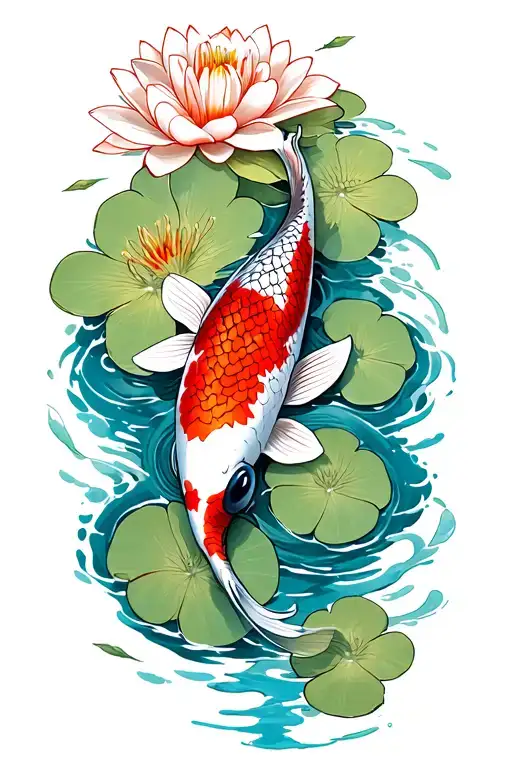 Koi And Lilypads