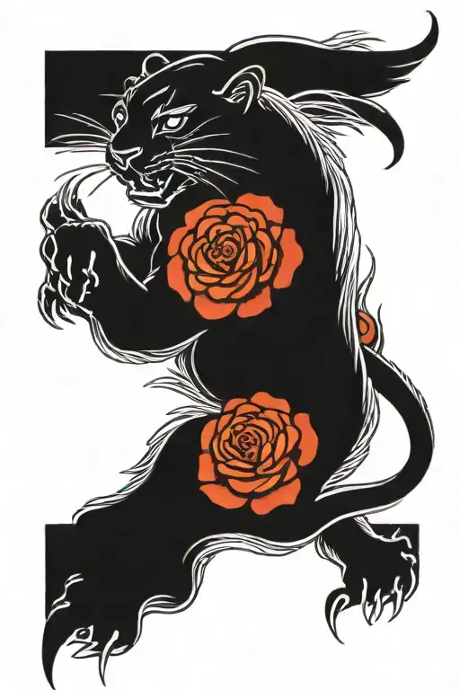 Irezumi Panther Tattoo Design