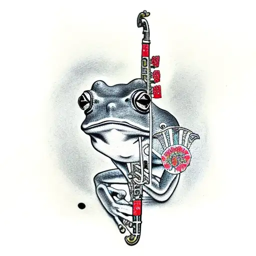 Frog Playing Trumpet