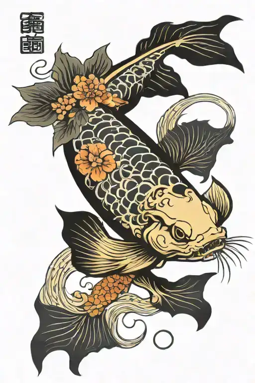 Skeleton Koi Fish