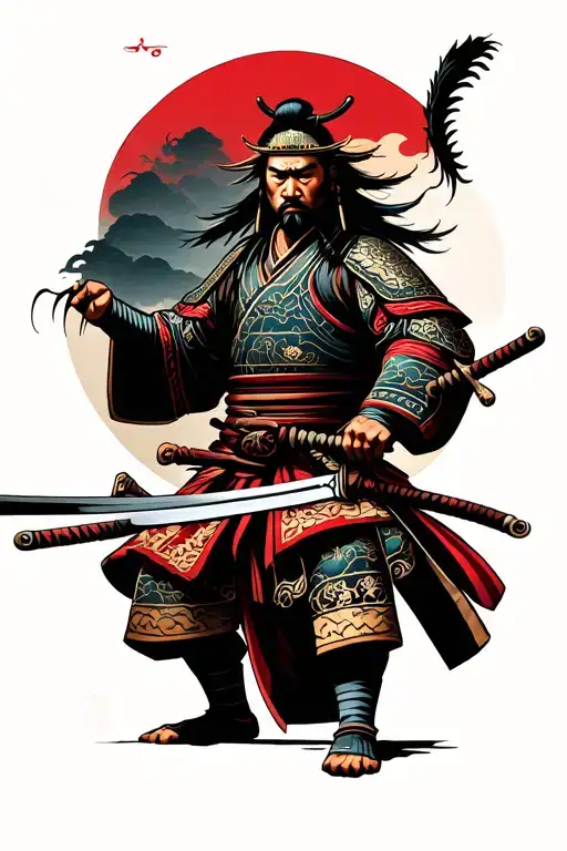 Samurai Warrior Wielding