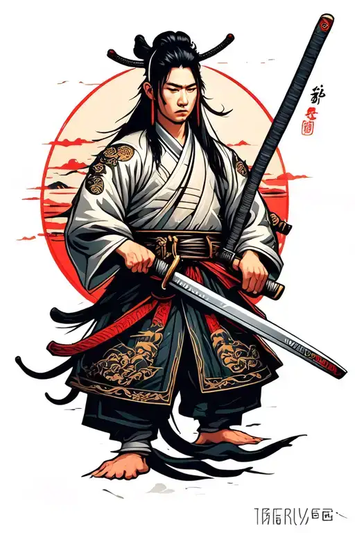 Samurai Katana Swords Drawn