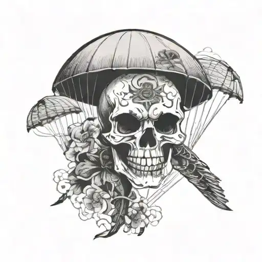 Skull And Paraglider