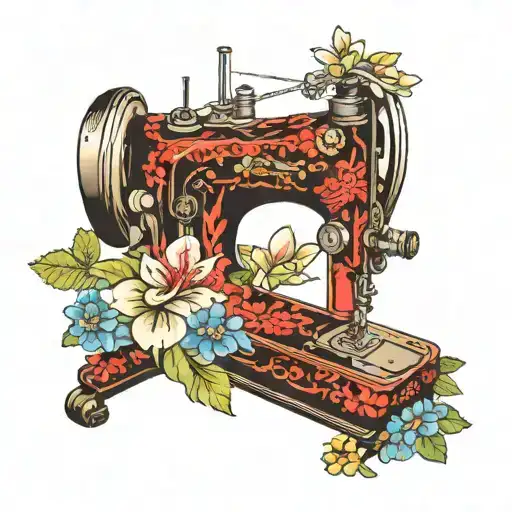 Sewing Machine Hawaii Flowers