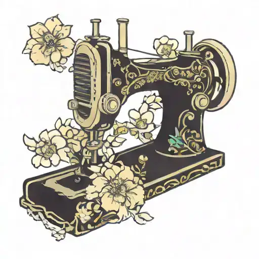Sewing Machine Hawaii Flowers