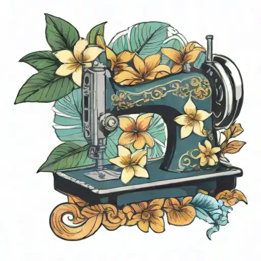 Sewing Machine Hawaii Plumeria