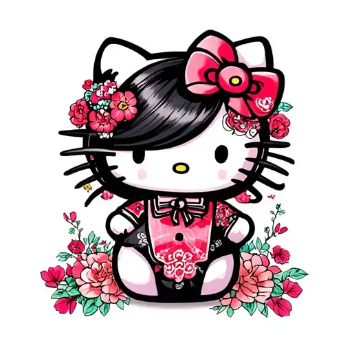Hello Kitty Wednesday Adams Creation