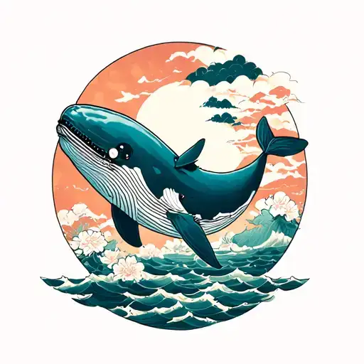 Whale With Island On Back