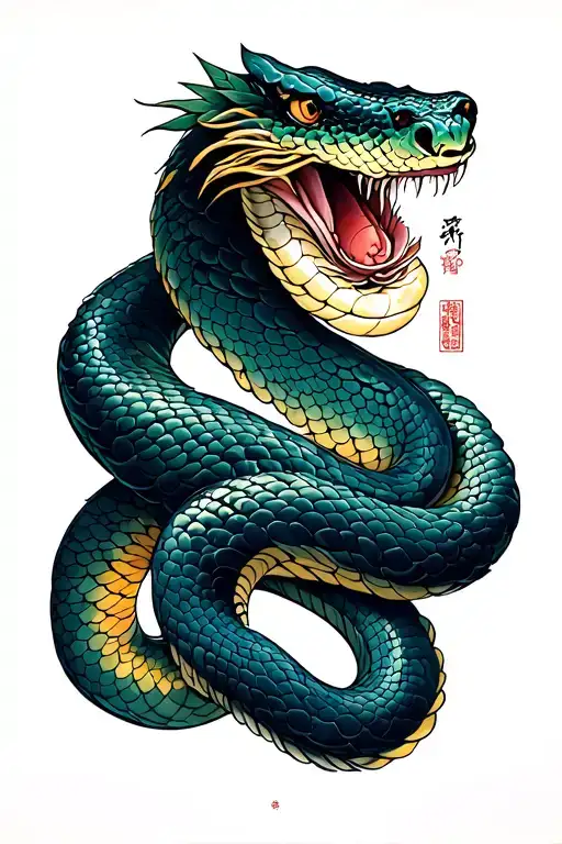 Any Japanese Snake Wrapped