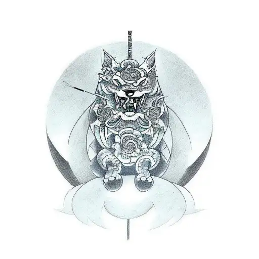 Design A Tattoo Featuring A Dominant Animal And Elements Of Gym Fitness Wich Shows I Work Hard