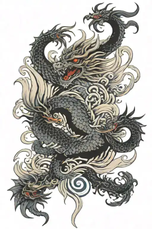 Dragon And Phoenix Chest Sleeve