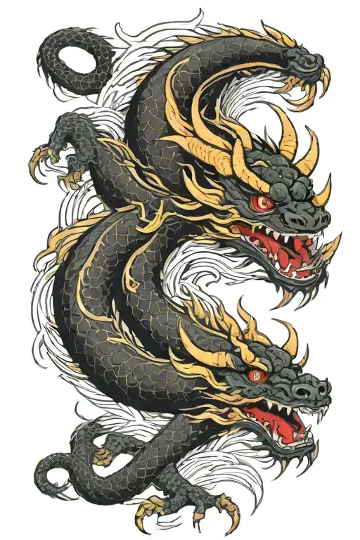Dragon And Hannya