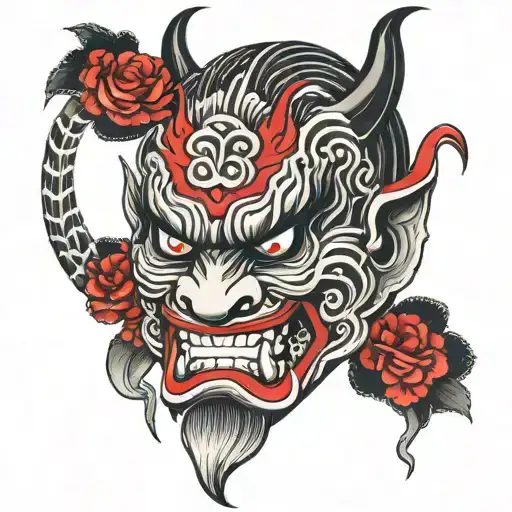Oni Mask Symmetrical