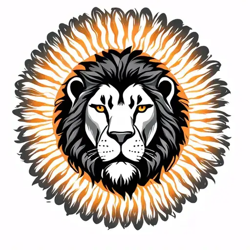 Sun Over The Head Of A Lion