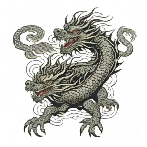 Japanise Dragon Flying