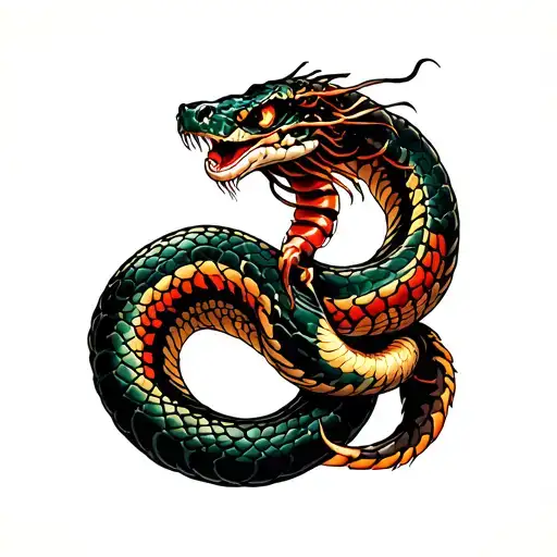 Snake Strangling Scorpian