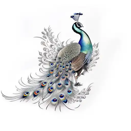 Peacock Flying