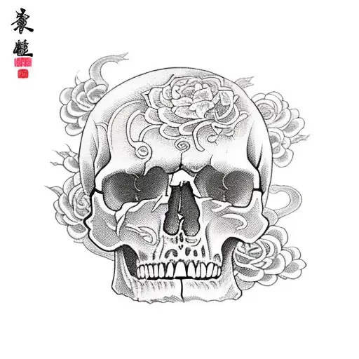 Dark Skull For Backpiece