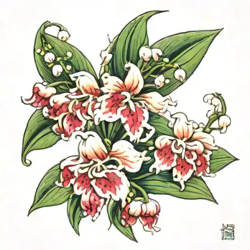 Lily Of The Valley With A Japanese Theme