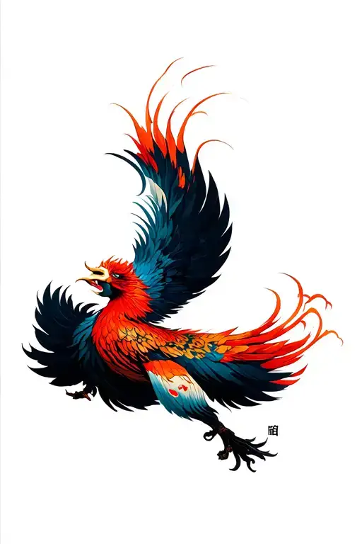 Japanese Phoenix Ascending Screaming