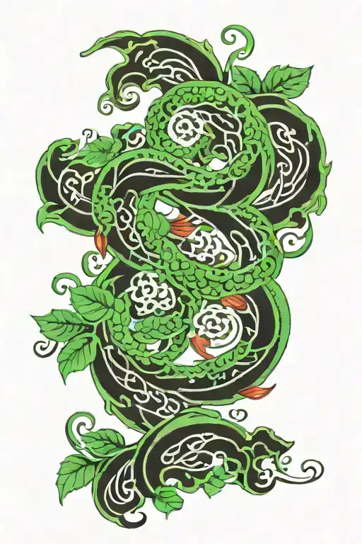 Vibrant Green Vine Wrapping