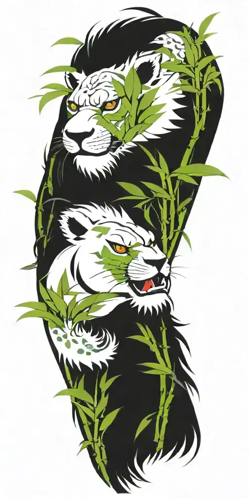Lion Dragon Bamboo Forest