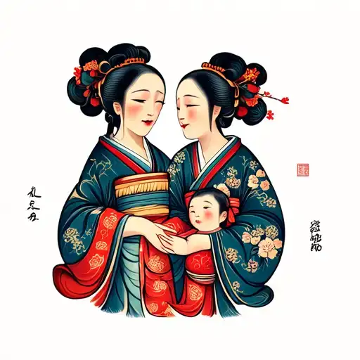 Tribute To Grandmother Holding Her Grandchild's Hand