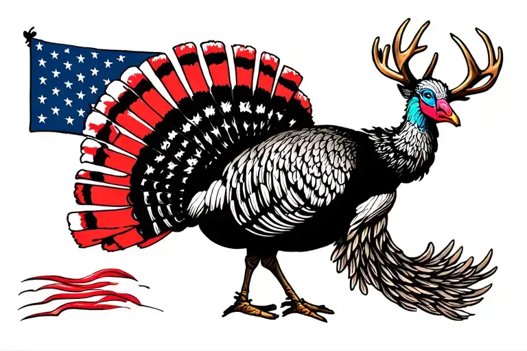 American Flag Turkey Deer