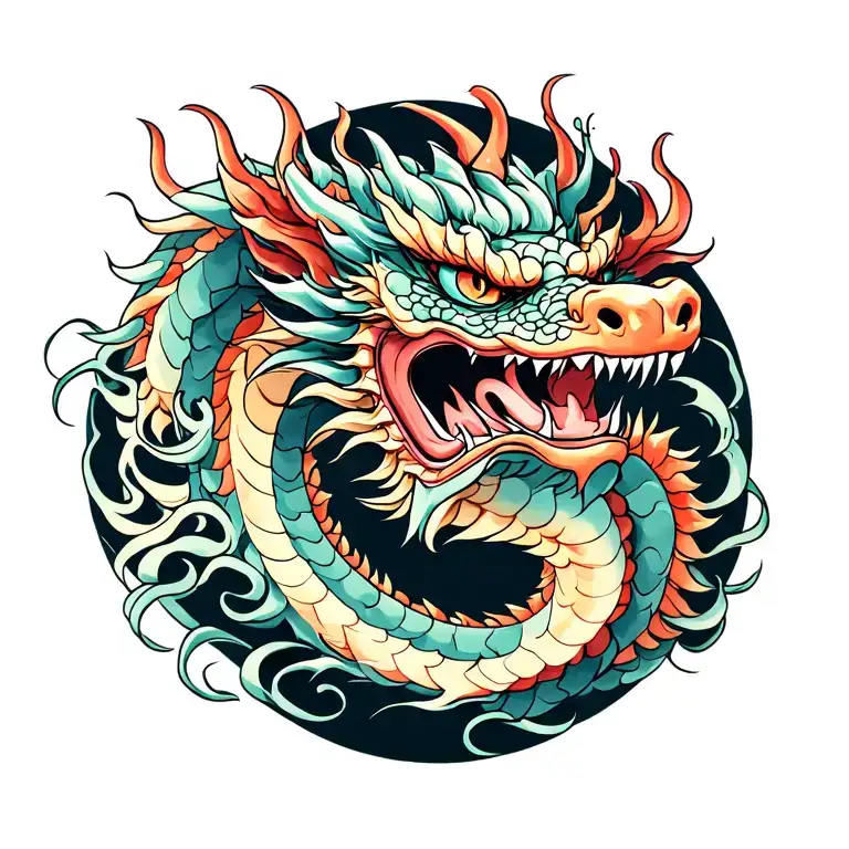 Irezumi Tattoo Of Dragon