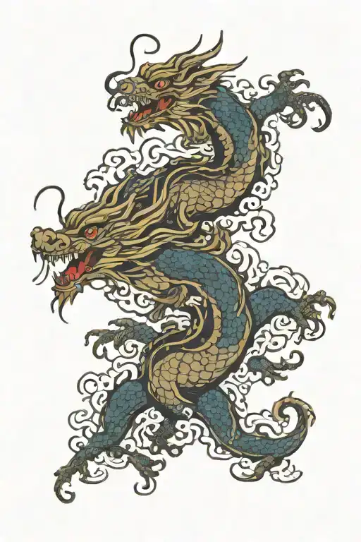 Dragon Cloud Background