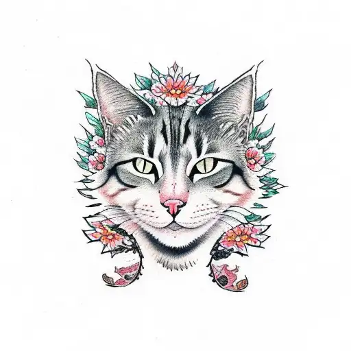 Warrior Cat With Flowers