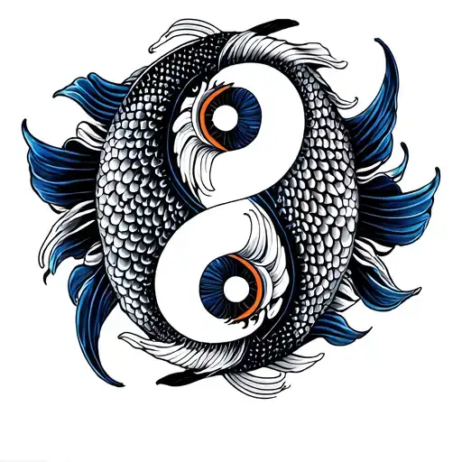 Coi Fish Yin Yang