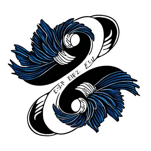 Coi Fish Yin Yang With Names On The Outside Esr And Ekl