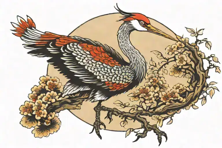 Crane Perched