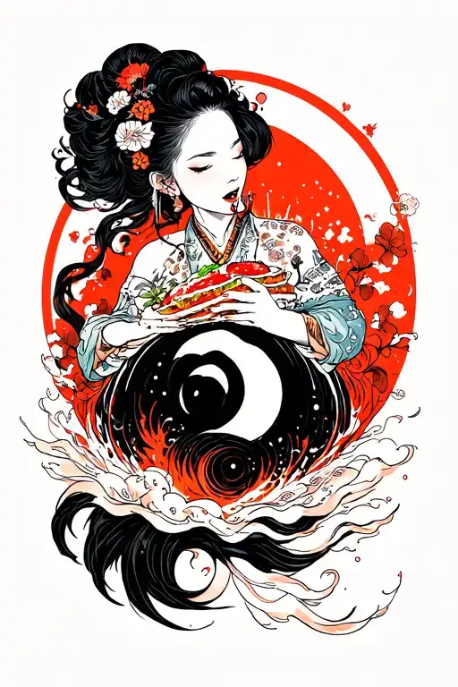 Space Black Hole Eating