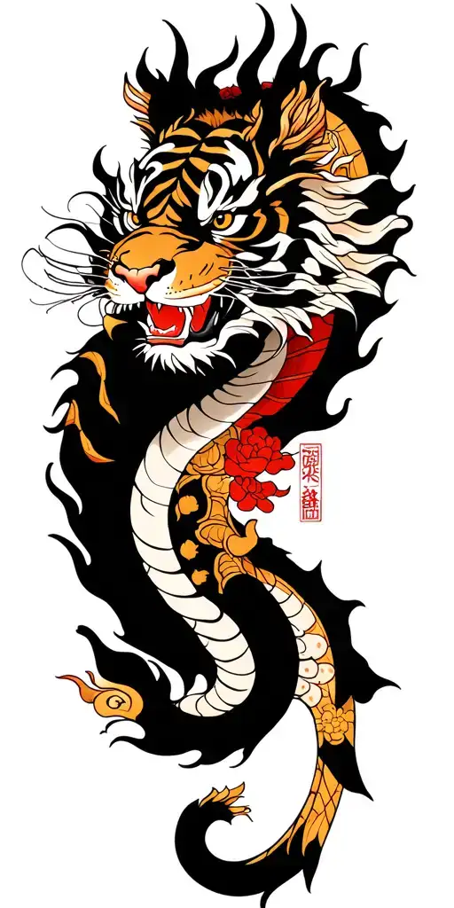 Dragon And Tiger Surrounded
