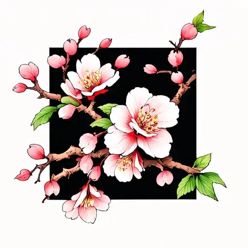 Cherry Blossom Branch Wrapped