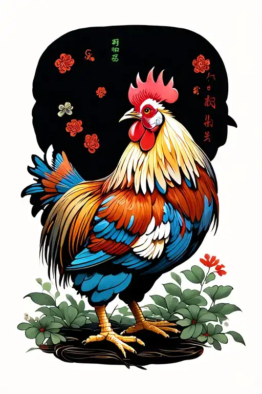 Rooster Standing Proudly