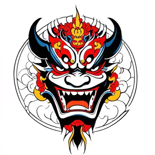Oni Mask Japanese Demon Mask