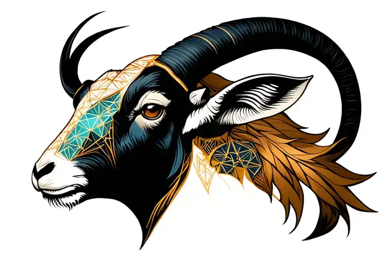 Sacred Geometry Goat Head