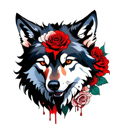 Bleeding Wolf Blended By Roses