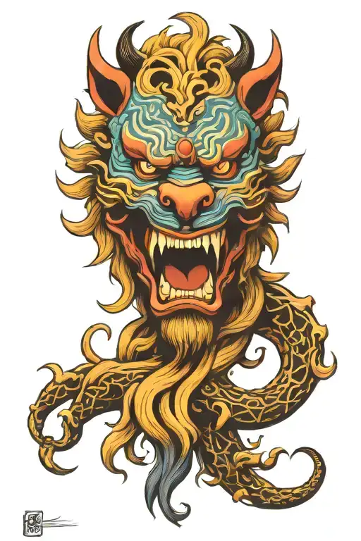 Lion Demon Mask