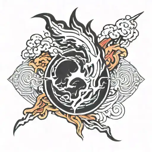 Fire Flame And Lightning