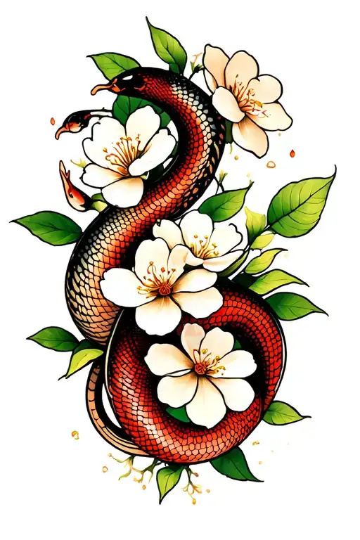 Serpent Apple Blossom Flower