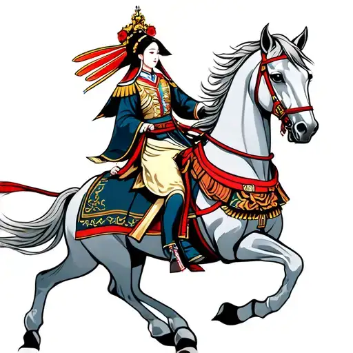 Eternal Princess Military Chief Riding A Horse