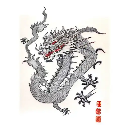 Dragon And Sakura