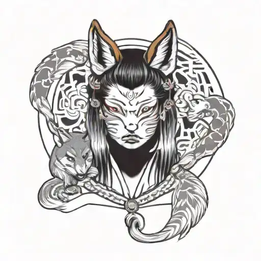 Gaisha Holding A Fox Mask