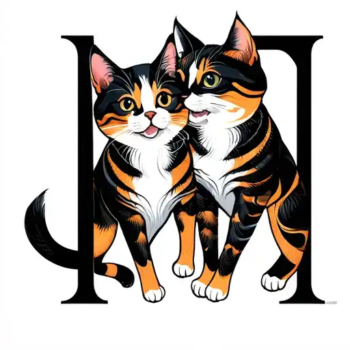 Two Letters M Together Representing Two Pets