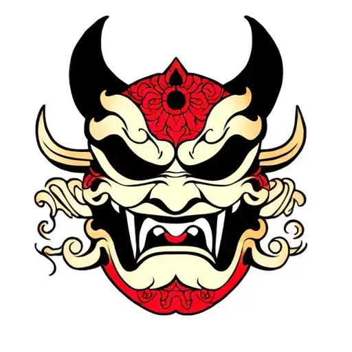 Oni Mask Faceing Forward