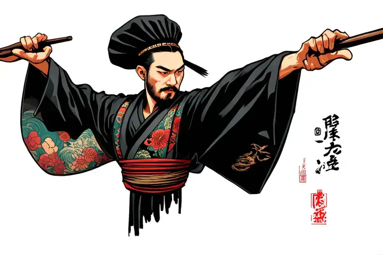 Sushi Chef Wearing Samurai